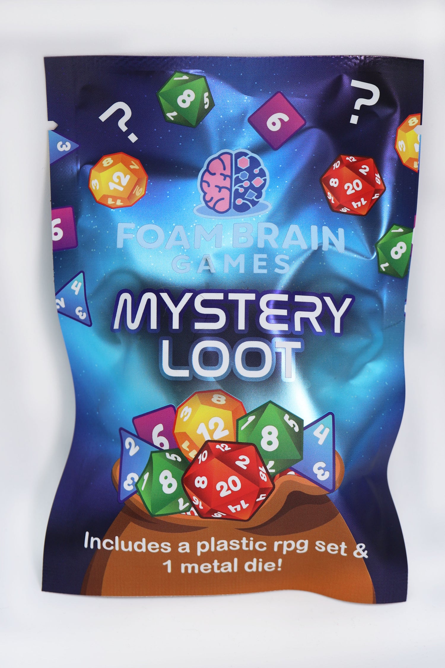 Mystery Loot: Plastic RPG Dice Set & Bonus Metal Die Mystery Loot Foam Brain Games