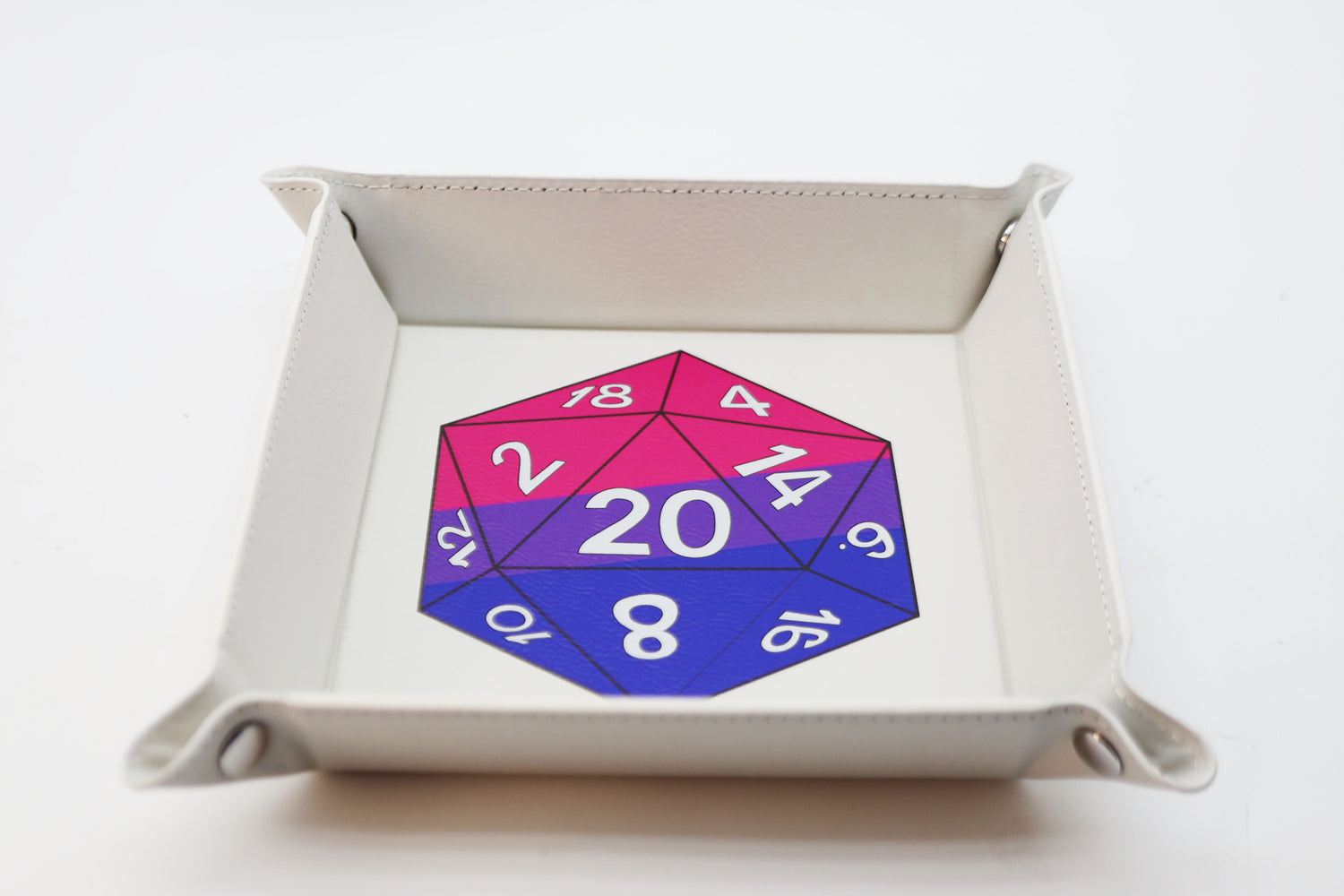 Pride D20 Snap Tray: Bisexual Dice Tray Foam Brain Games