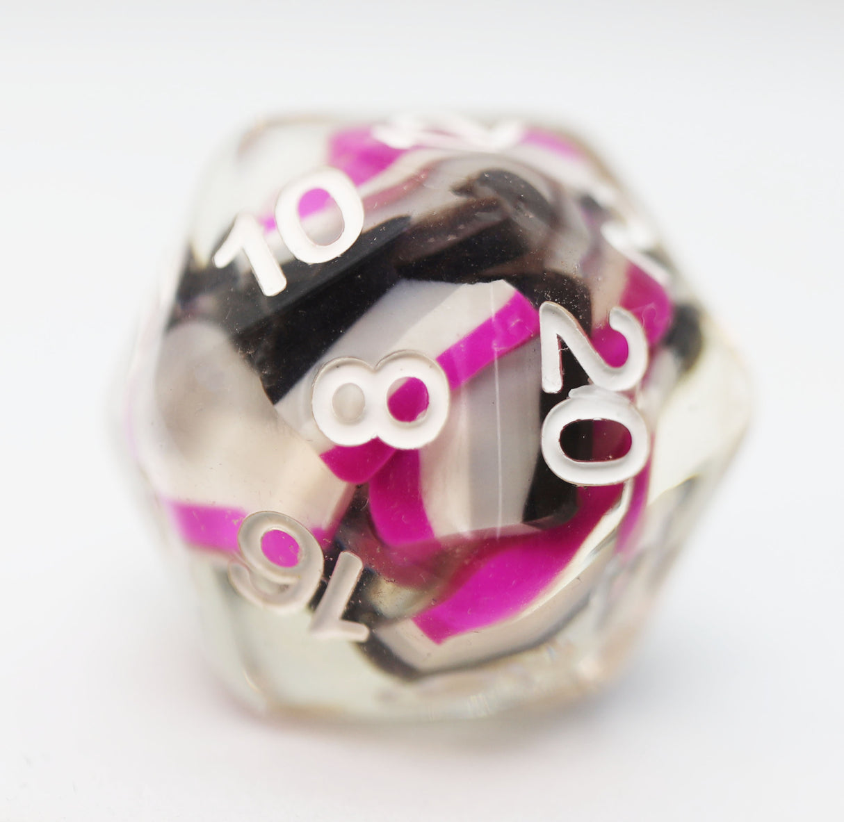 Pride Flag Single D20 Plastic Dice Foam Brain Games