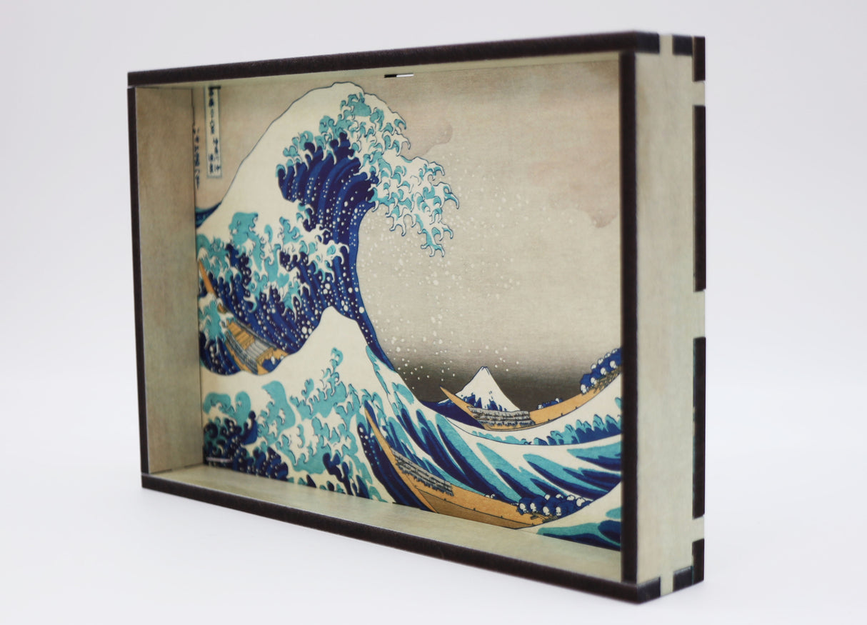 Chromatic Dice Tray - Great Wave off Kanagawa Dice Tray Foam Brain Games