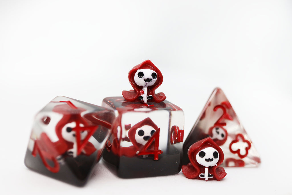 Red Reaper RPG Dice Set Plastic Dice Foam Brain Games