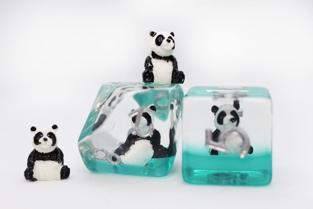 Panda on Water RPG Dice Set Plastic Dice Foam Brain Games