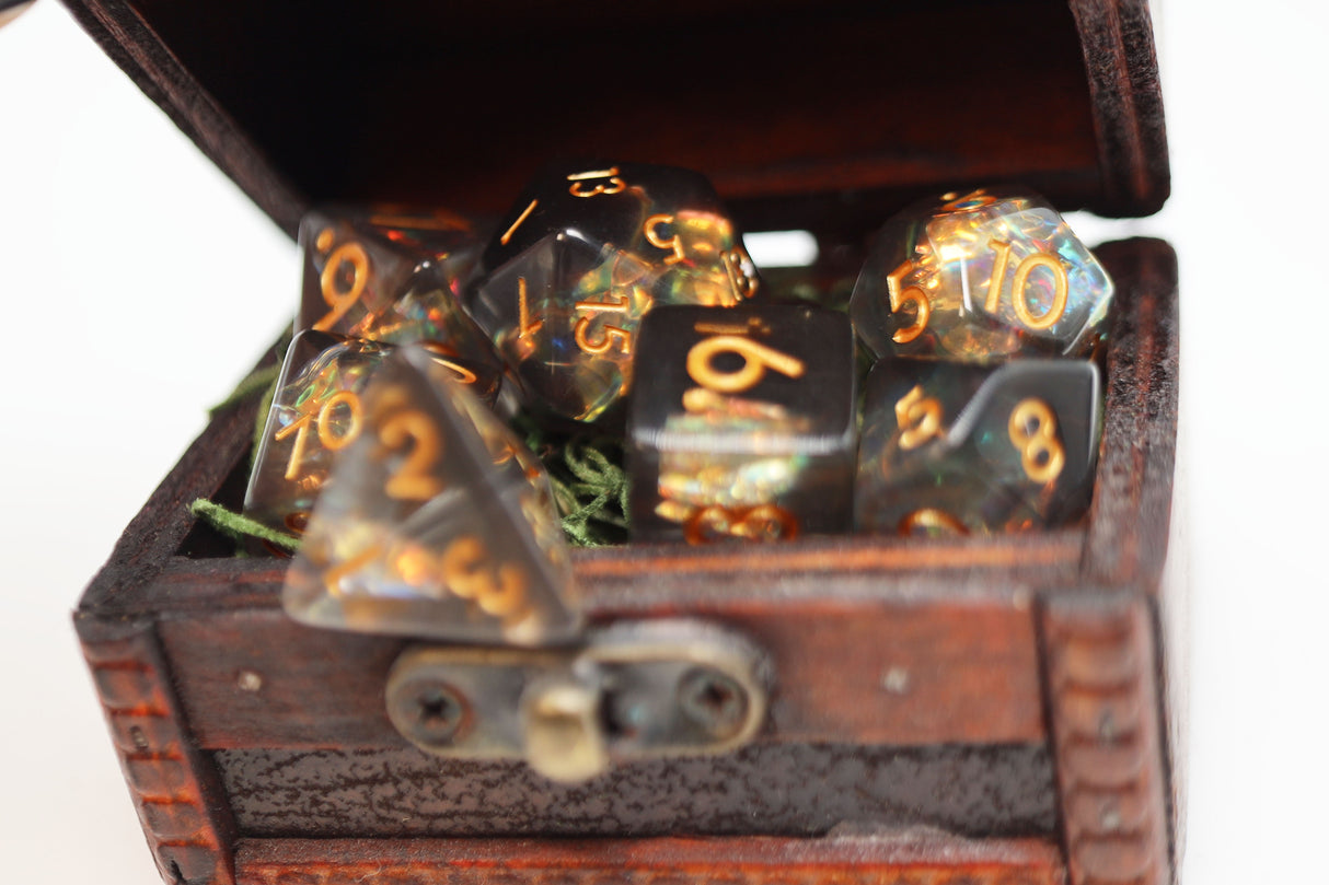 Glint of Treasure RPG Dice Set Plastic Dice Foam Brain Games