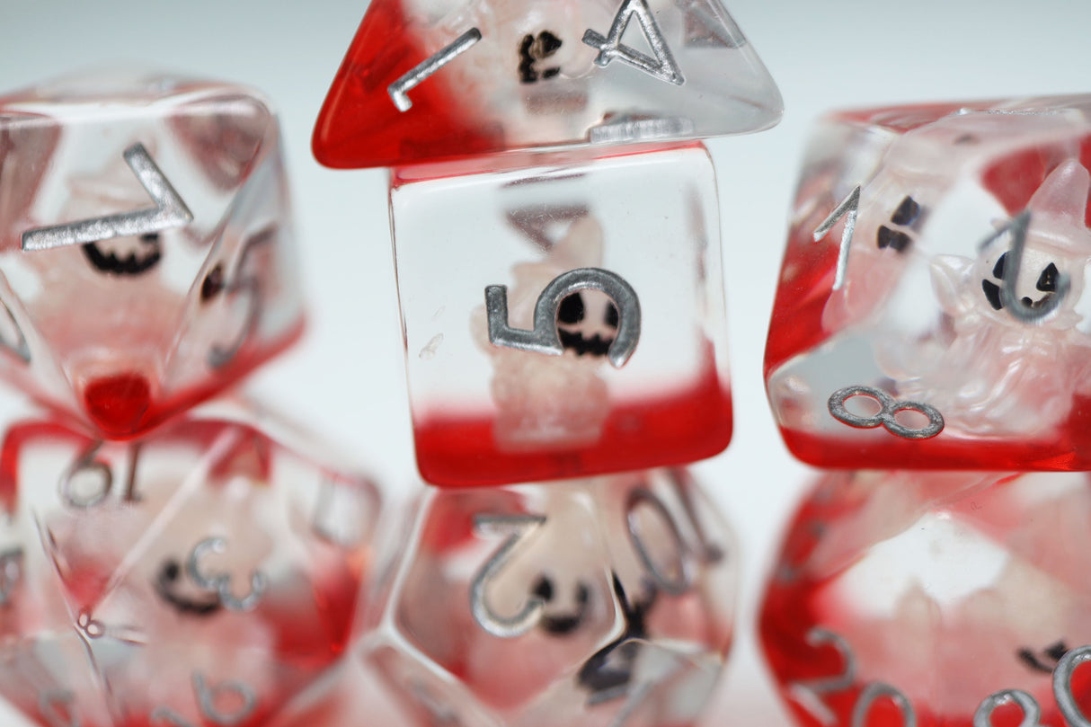 Halloween Spirit RPG Dice Set Plastic Dice Foam Brain Games