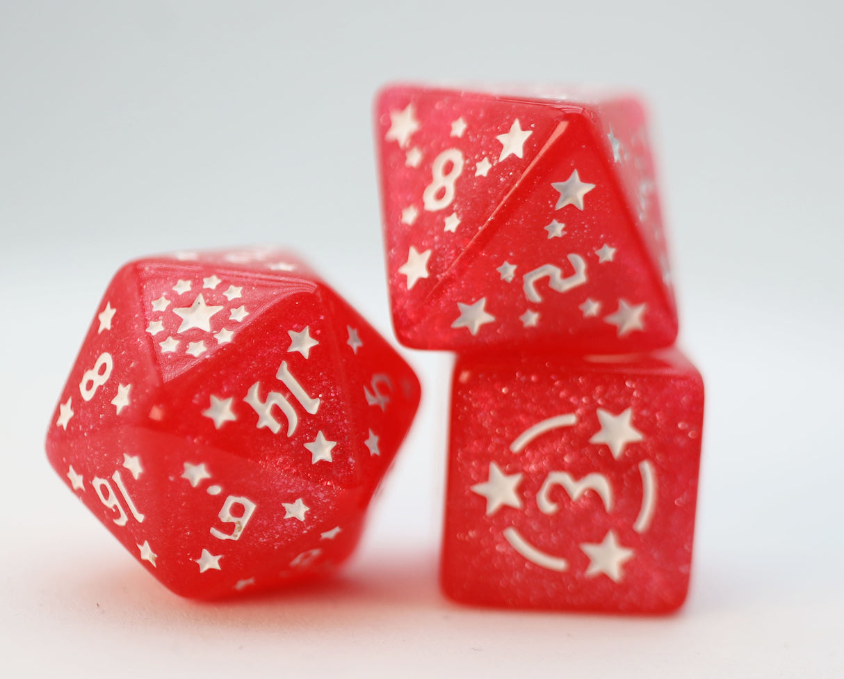 Shooting Stars: Lithium RPG Dice Set Plastic Dice Foam Brain Games