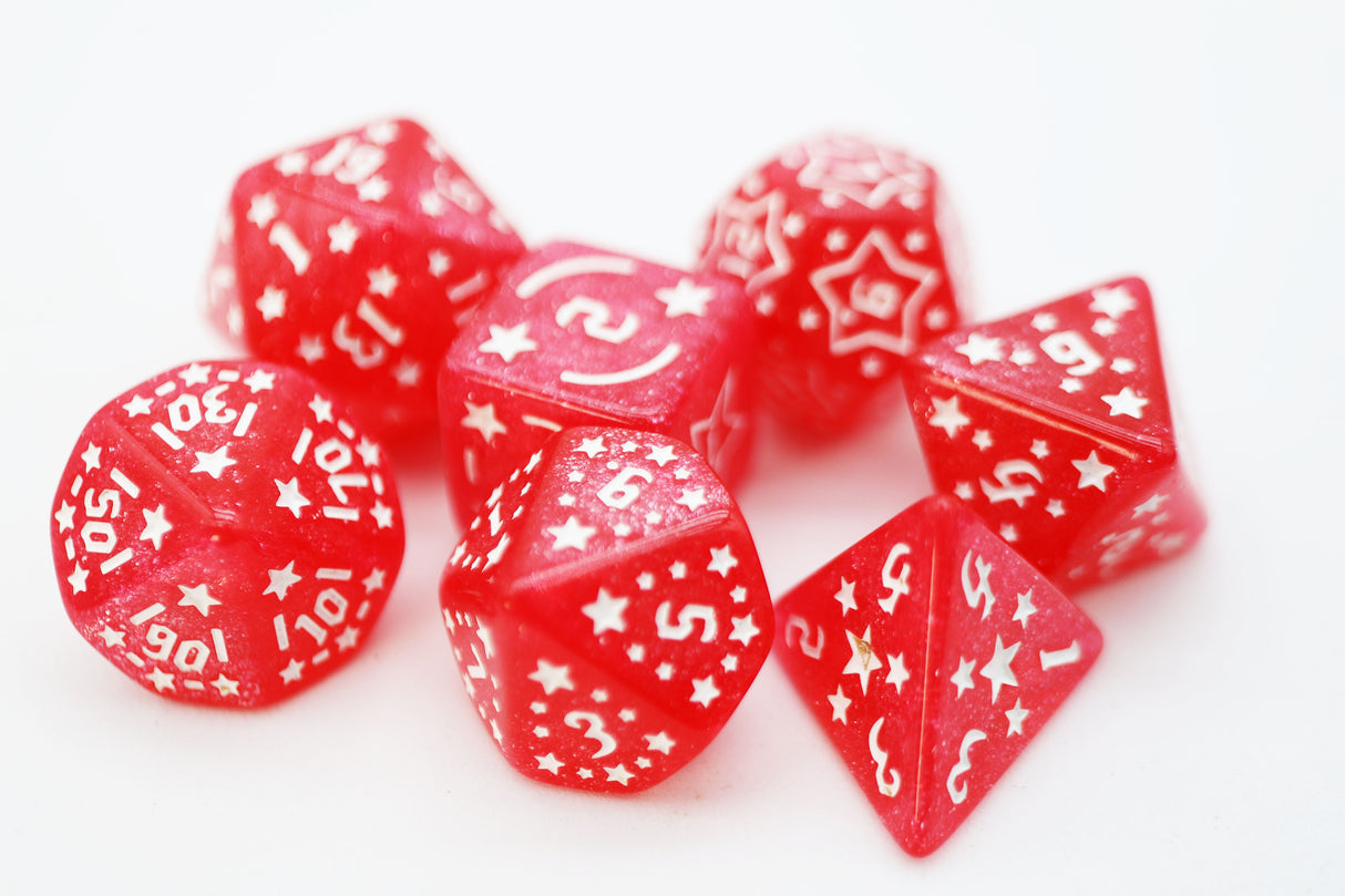 Shooting Stars: Lithium RPG Dice Set Plastic Dice Foam Brain Games