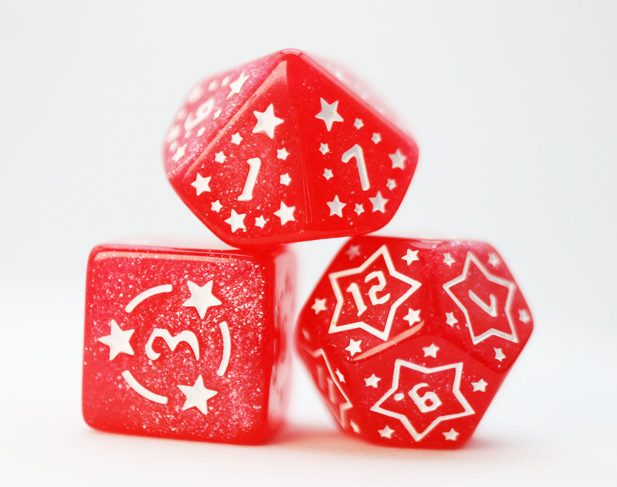 Shooting Stars: Lithium RPG Dice Set Plastic Dice Foam Brain Games