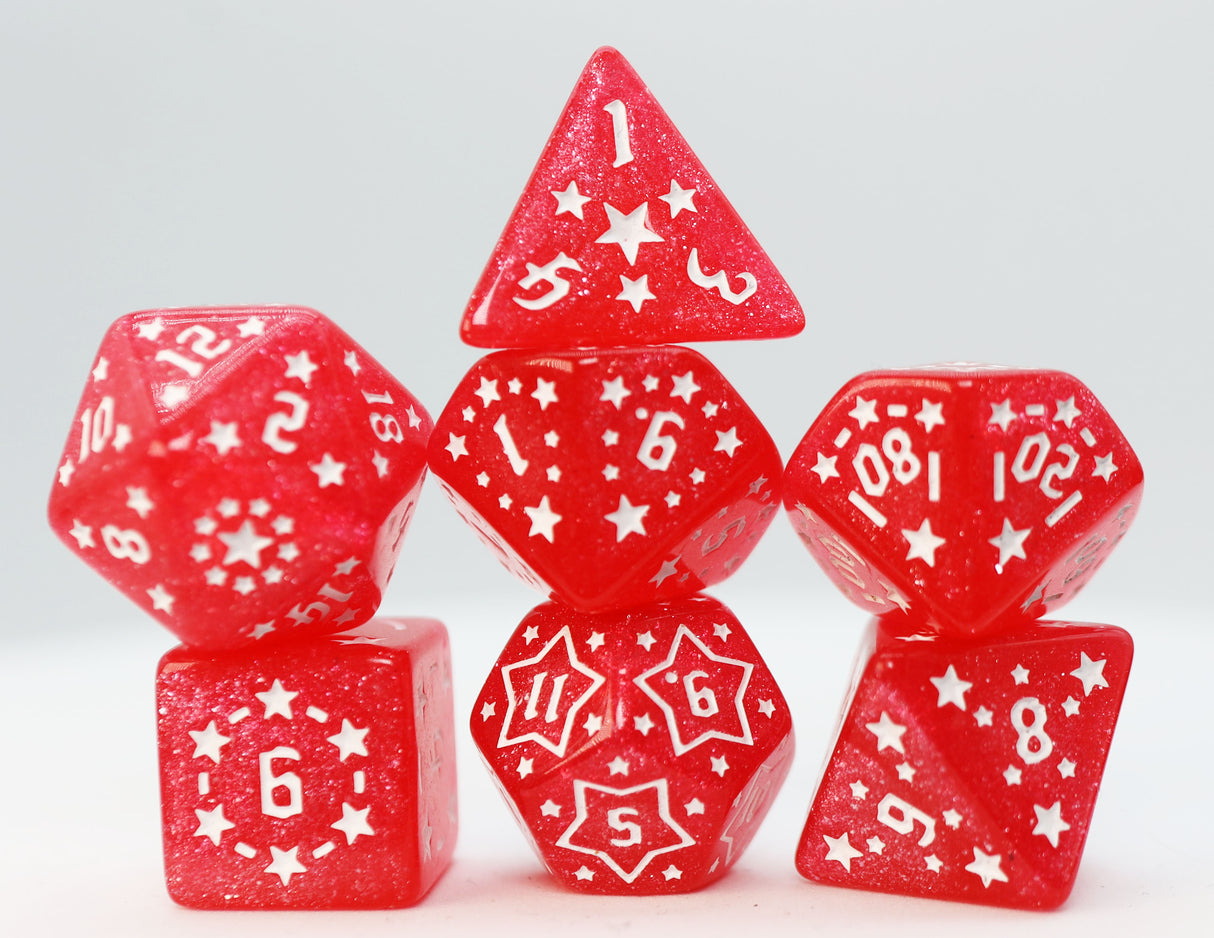 Shooting Stars: Lithium RPG Dice Set Plastic Dice Foam Brain Games