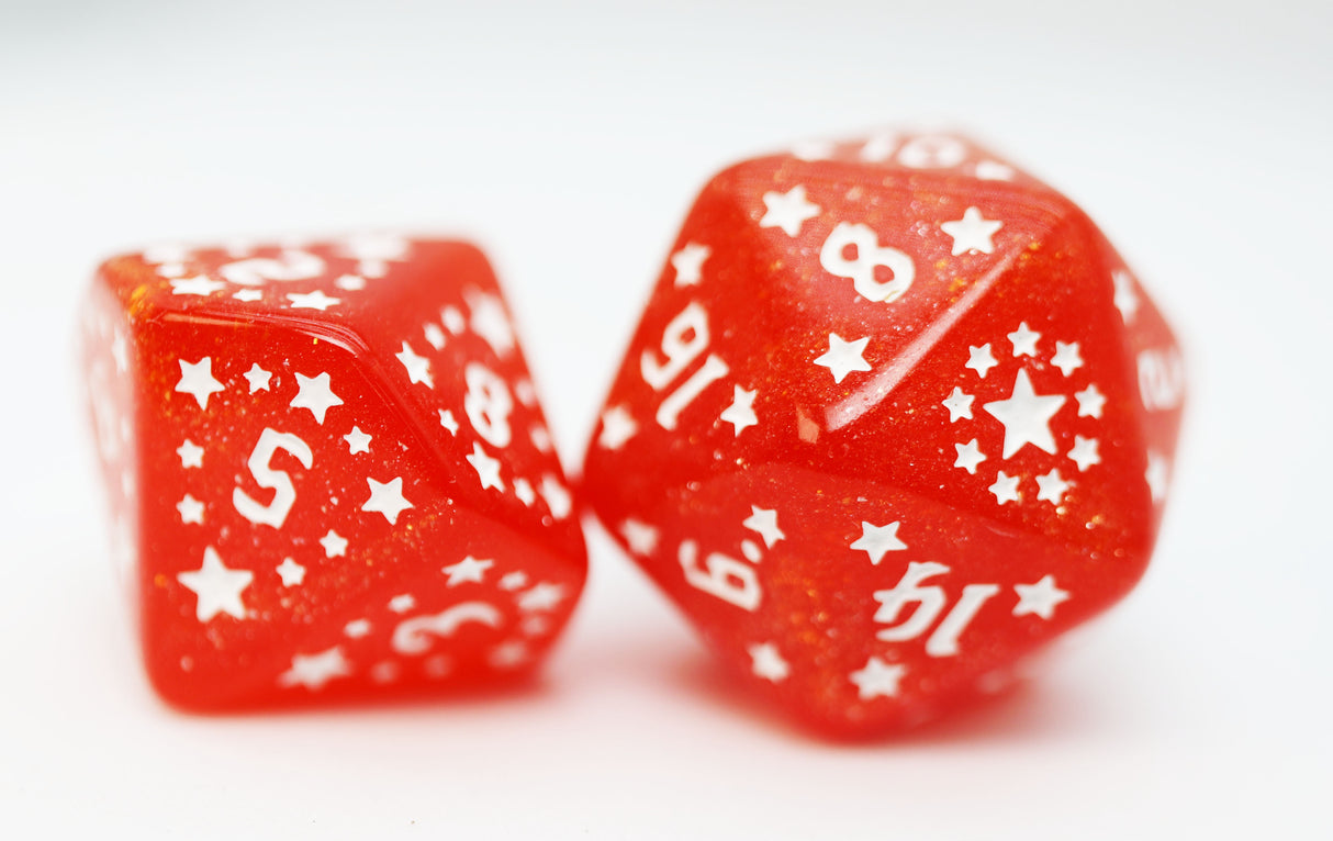 Shooting Stars: Nitrogen RPG Dice Set Plastic Dice Foam Brain Games