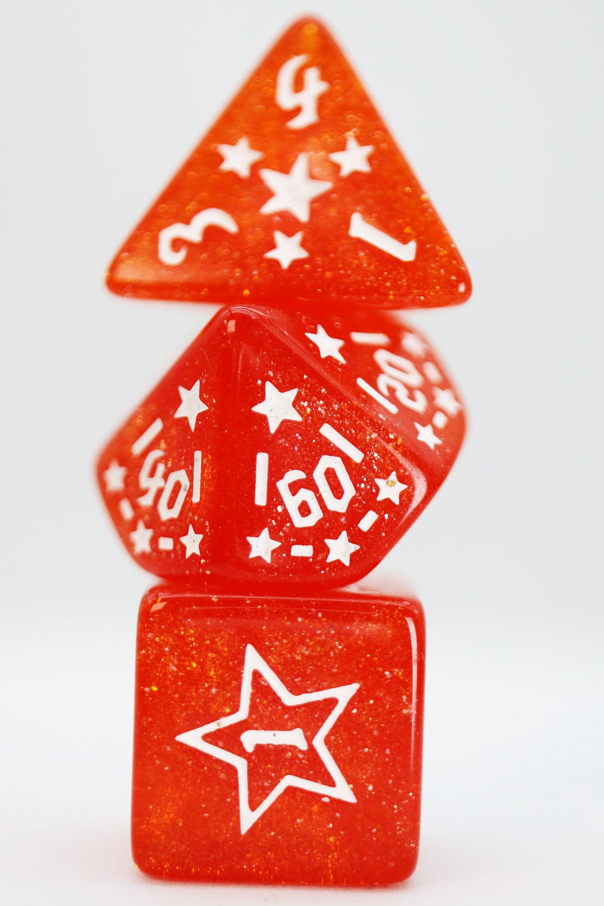 Shooting Stars: Nitrogen RPG Dice Set Plastic Dice Foam Brain Games