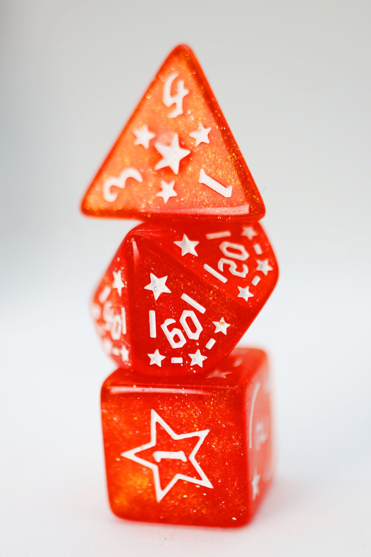 Shooting Stars: Nitrogen RPG Dice Set Plastic Dice Foam Brain Games