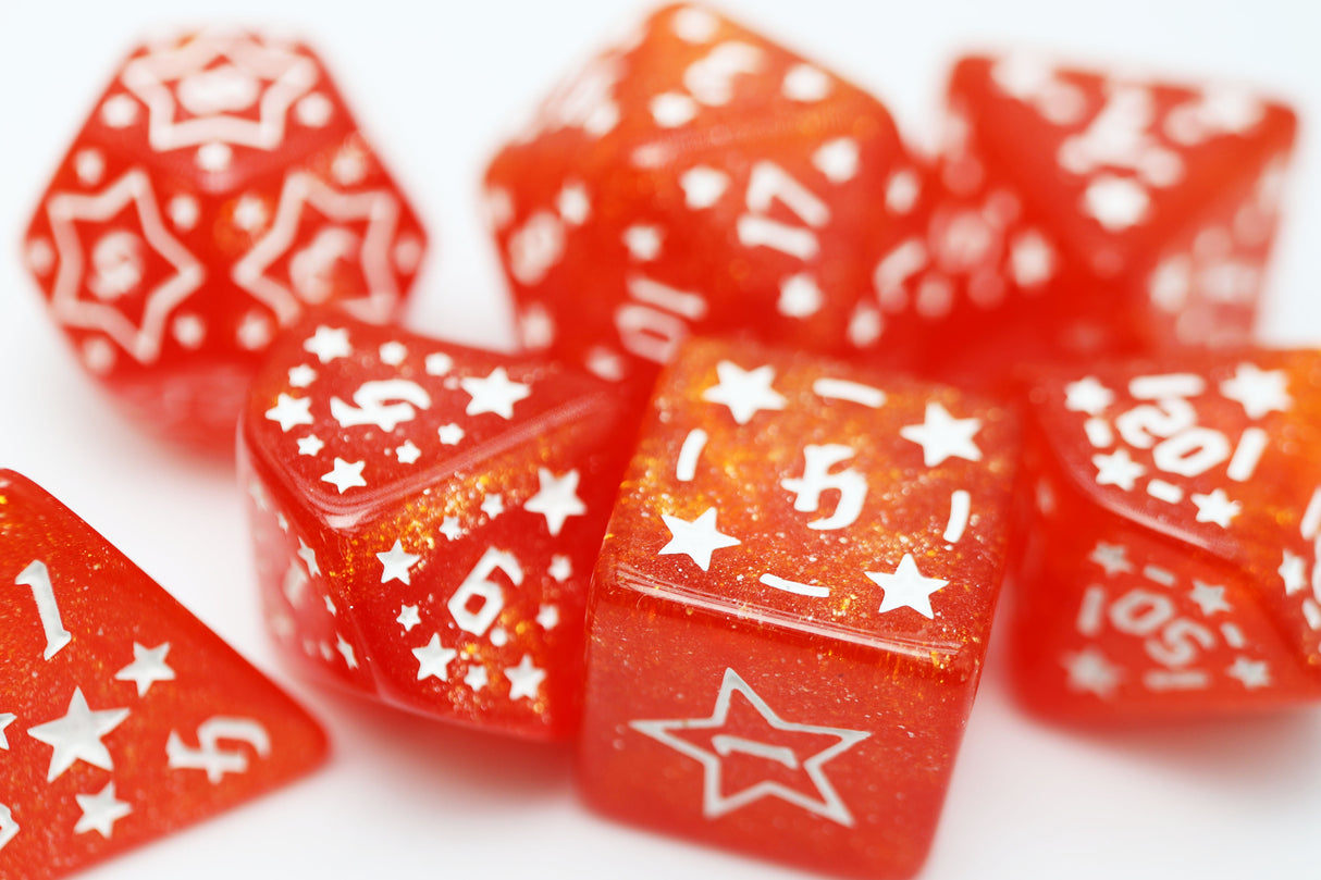 Shooting Stars: Nitrogen RPG Dice Set Plastic Dice Foam Brain Games