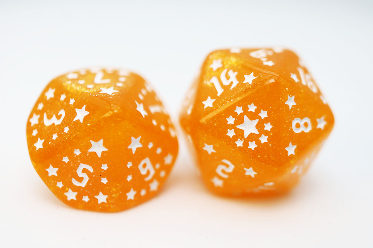Shooting Stars: Sodium RPG Dice Set Plastic Dice Foam Brain Games