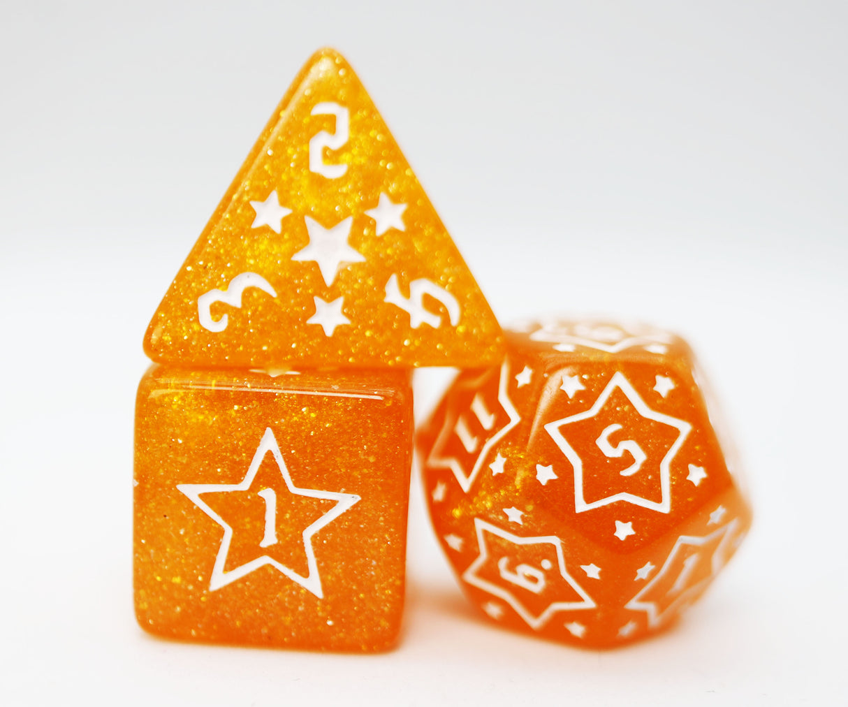 Shooting Stars: Sodium RPG Dice Set Plastic Dice Foam Brain Games