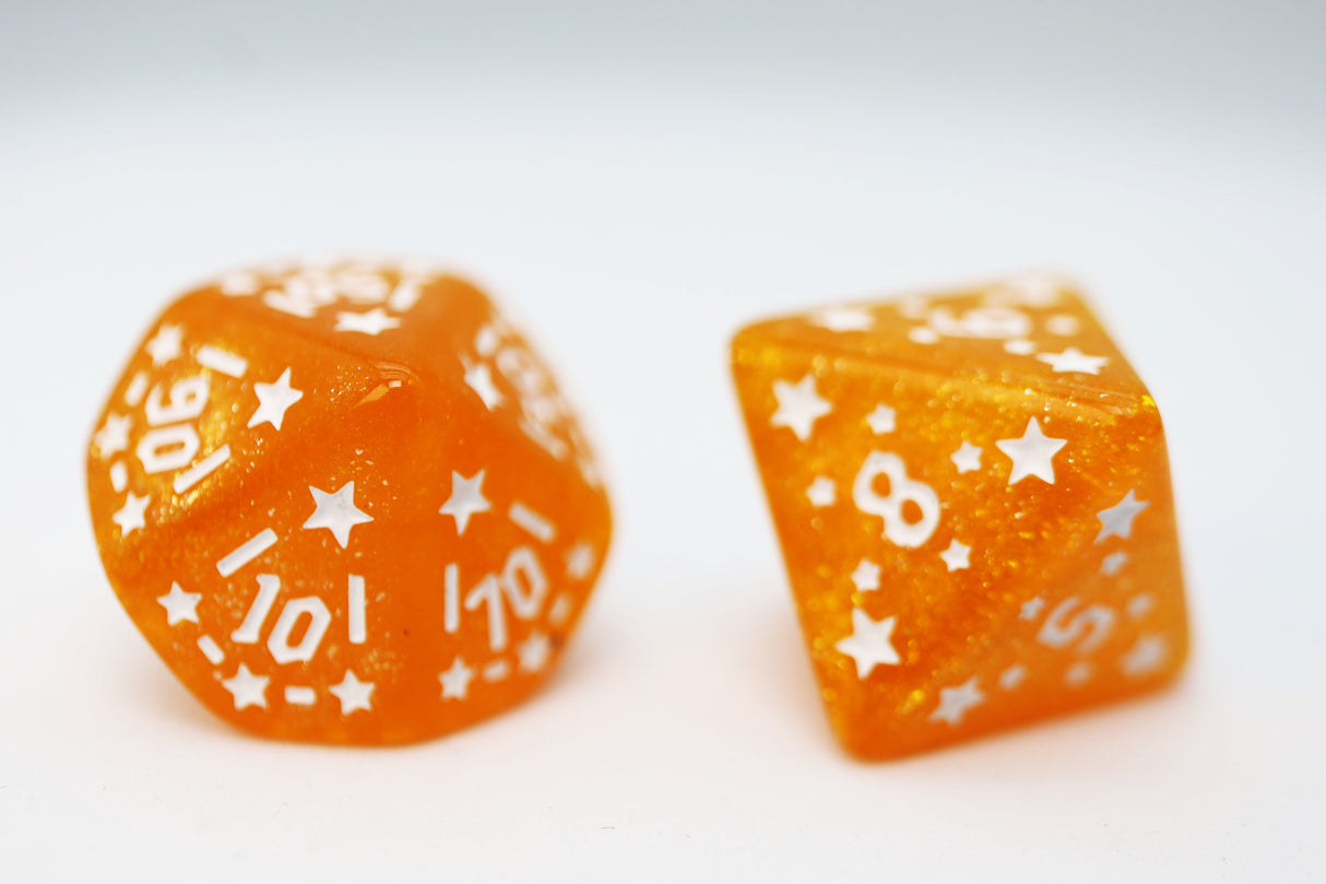 Shooting Stars: Sodium RPG Dice Set Plastic Dice Foam Brain Games