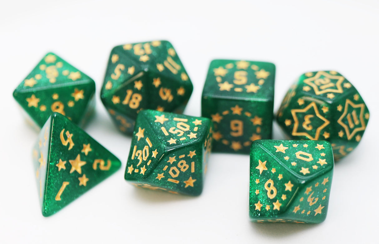 Shooting Stars: Manganese RPG Dice Set Plastic Dice Foam Brain Games