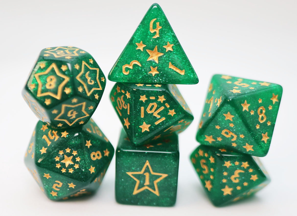 Shooting Stars: Manganese RPG Dice Set Plastic Dice Foam Brain Games
