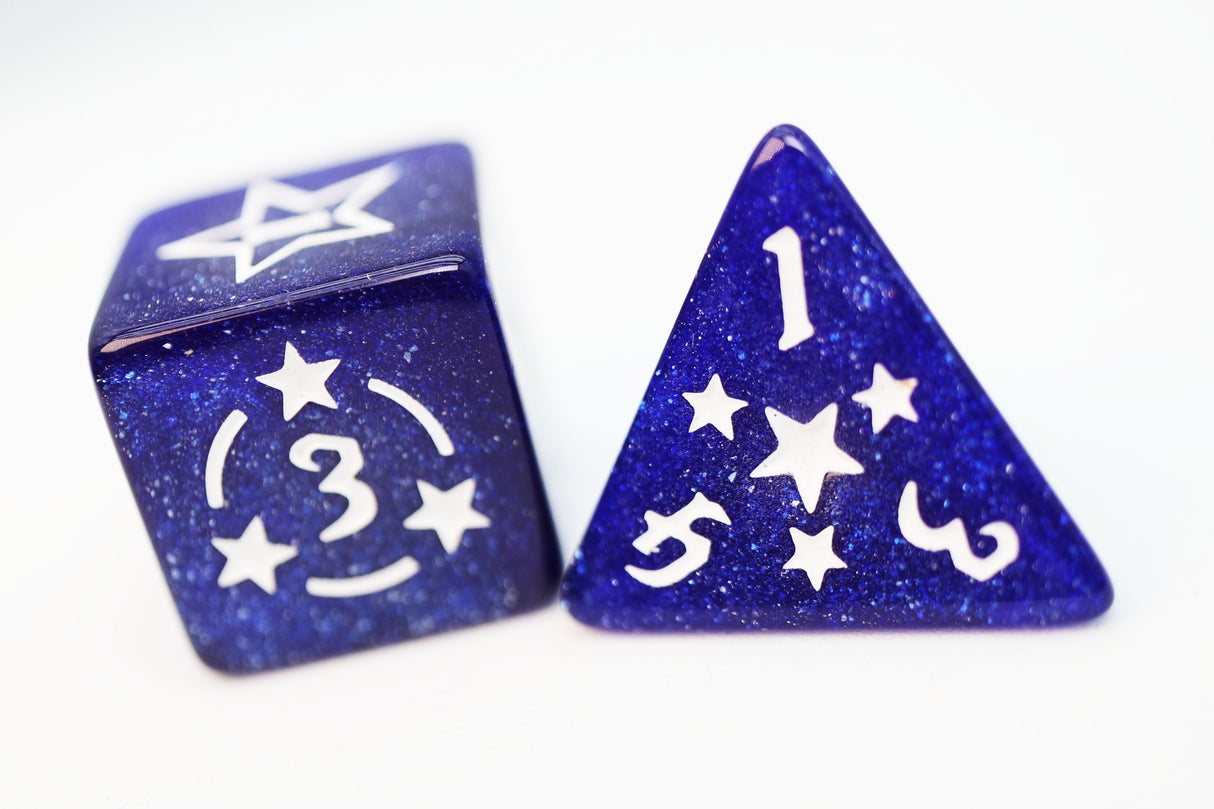 Shooting Stars: Cesium RPG Dice Set Plastic Dice Foam Brain Games