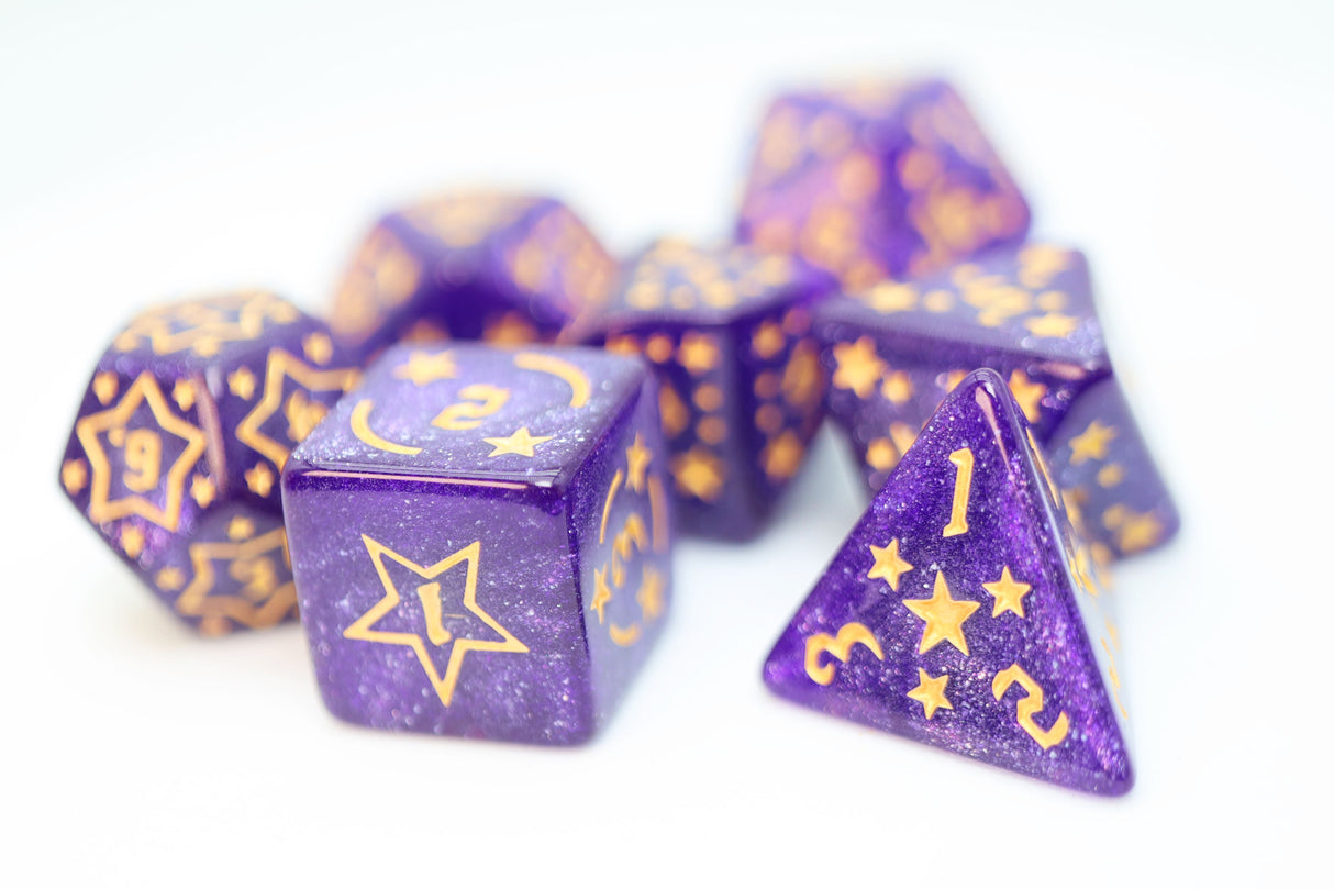 Shooting Stars: Xenon RPG Dice Set Plastic Dice Foam Brain Games