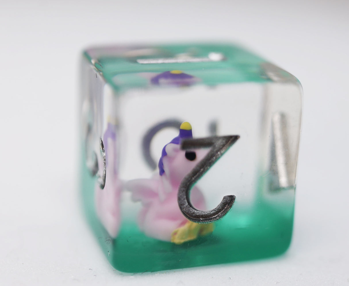 Enchanting Unicorn RPG Dice Set Plastic Dice Foam Brain Games