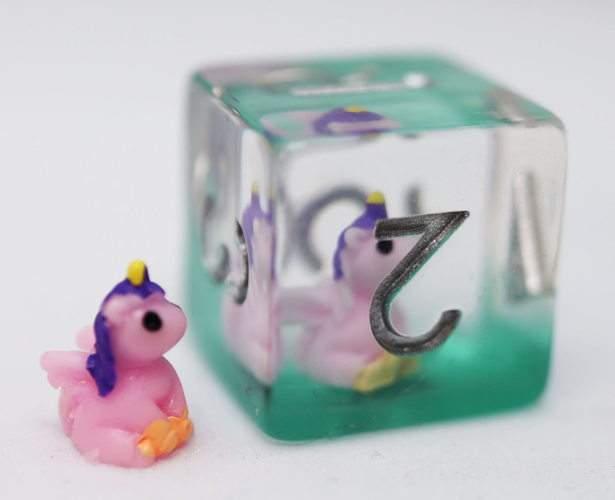 Enchanting Unicorn RPG Dice Set Plastic Dice Foam Brain Games