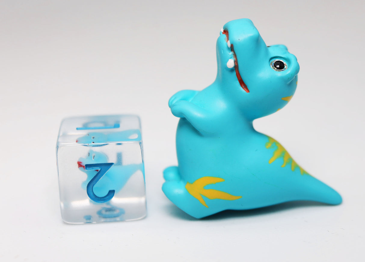 Baby Velociraptor RPG Dice Set Plastic Dice Foam Brain Games