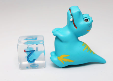 Baby Velociraptor RPG Dice Set Plastic Dice Foam Brain Games