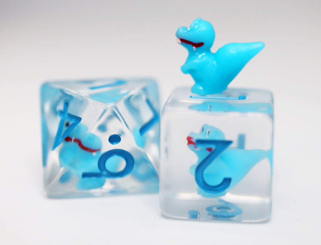 Baby Velociraptor RPG Dice Set Plastic Dice Foam Brain Games