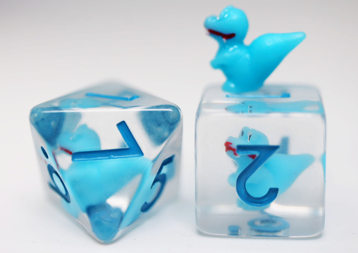 Baby Velociraptor RPG Dice Set Plastic Dice Foam Brain Games