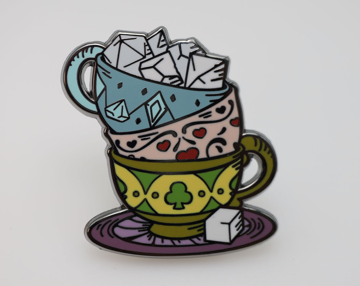 Alice's Adventures in Diceland: Party of Tea - Enamel Pin Enamel Pin Foam Brain Games