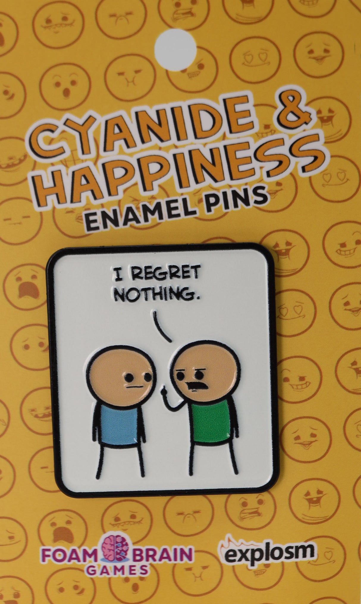Cyanide & Happiness Pin Series 1: I Regret Nothing Enamel Pin Foam Brain Games