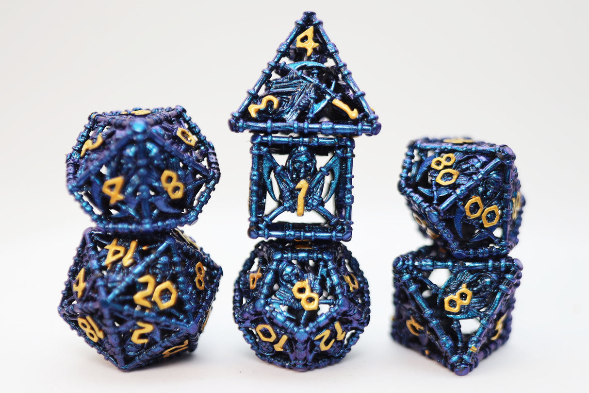 Grim Scythe: Shadow - Metal RPG Dice Set Metal Dice Foam Brain Games