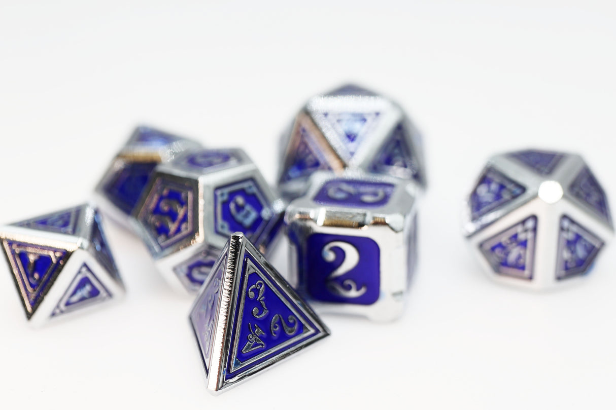 Alchemist Metals: Lightning - Metal RPG Dice Set Metal Dice Foam Brain Games