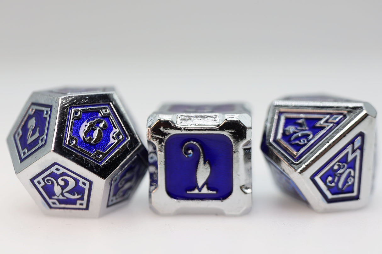 Alchemist Metals: Lightning - Metal RPG Dice Set Metal Dice Foam Brain Games