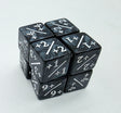 +1/+1 Pearl Black Counters with White for Magic - Set of 8 Plastic Dice Foam Brain Games