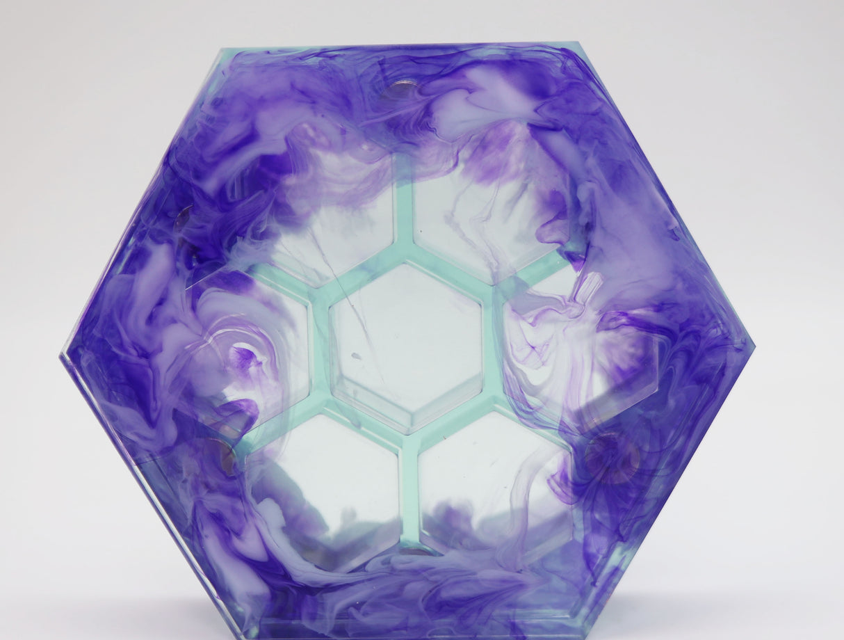 Sharp Edge Resin Dice Vault - Billowing Magic Dice Box Foam Brain Games