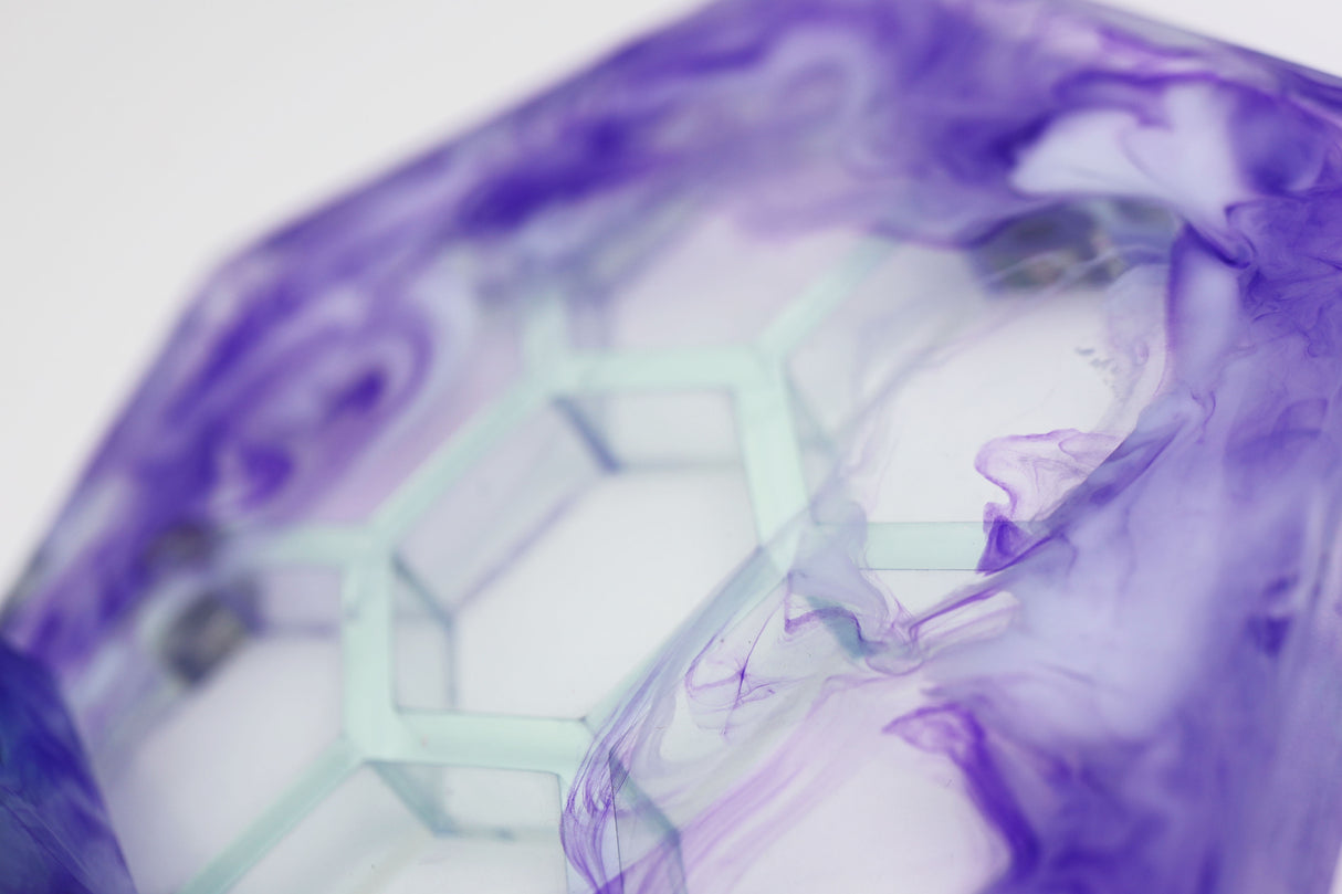 Sharp Edge Resin Dice Vault - Billowing Magic Dice Box Foam Brain Games