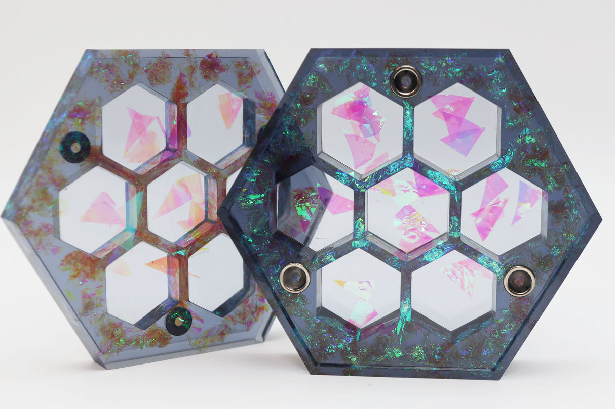 Sharp Edge Resin Dice Vault - Galactic Dreams Dice Box Foam Brain Games