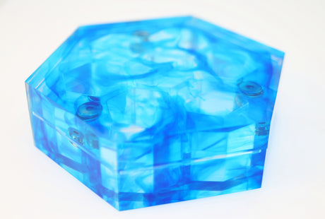Sharp Edge Resin Dice Vault - Ocean Waters Dice Box Foam Brain Games
