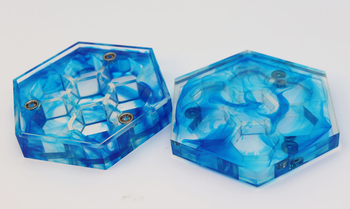 Sharp Edge Resin Dice Vault - Ocean Waters Dice Box Foam Brain Games
