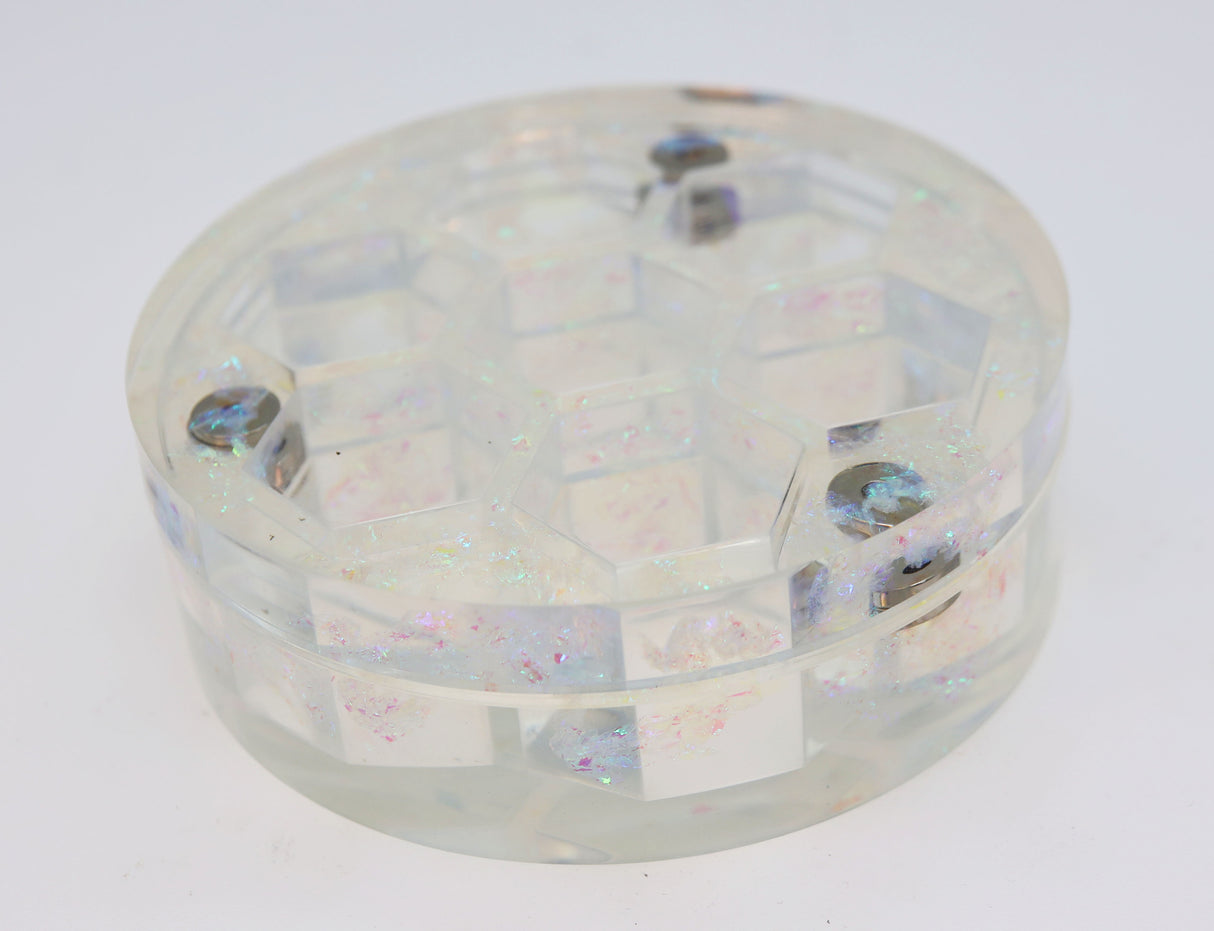 Sharp Edge Resin Dice Vault - Ethereal Clouds Dice Box Foam Brain Games