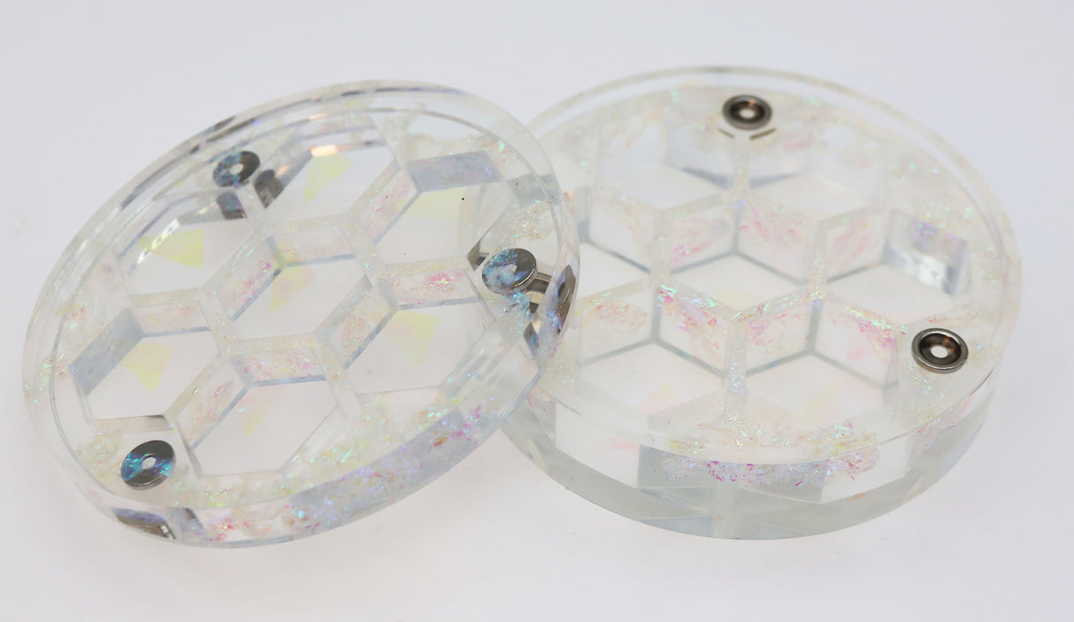 Sharp Edge Resin Dice Vault - Ethereal Clouds Dice Box Foam Brain Games