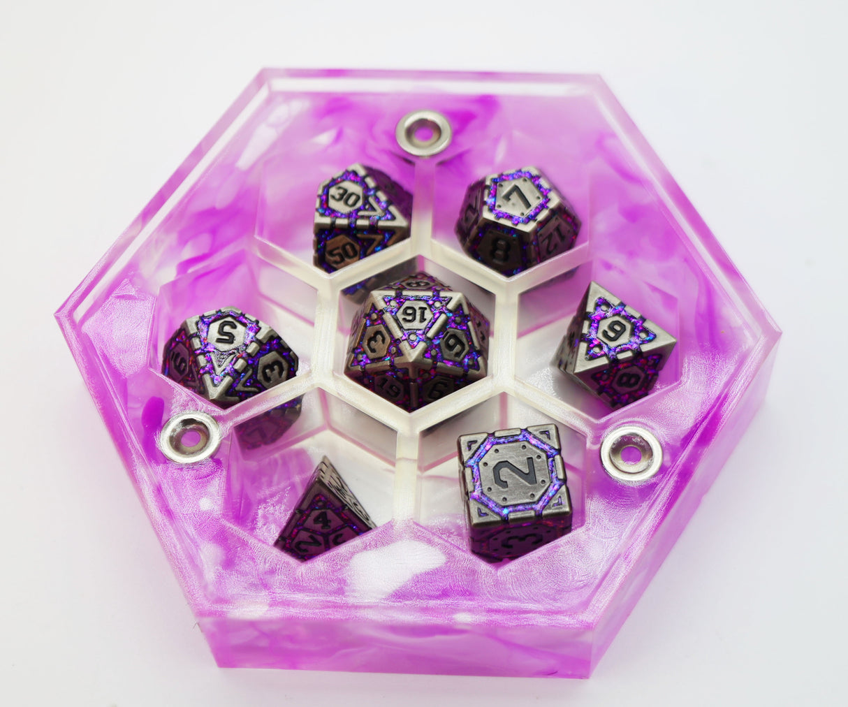 Sharp Edge Resin Dice Vault - Eerie Fog Dice Box Foam Brain Games