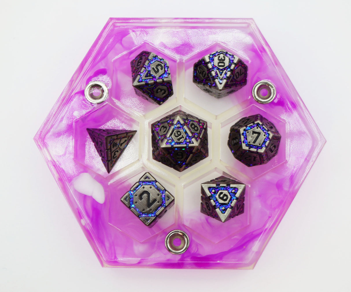 Sharp Edge Resin Dice Vault - Eerie Fog Dice Box Foam Brain Games