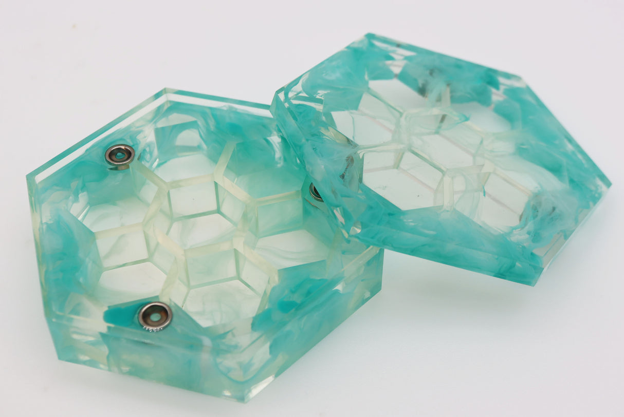 Sharp Edge Resin Dice Vault - Whispering Spirit Dice Box Foam Brain Games