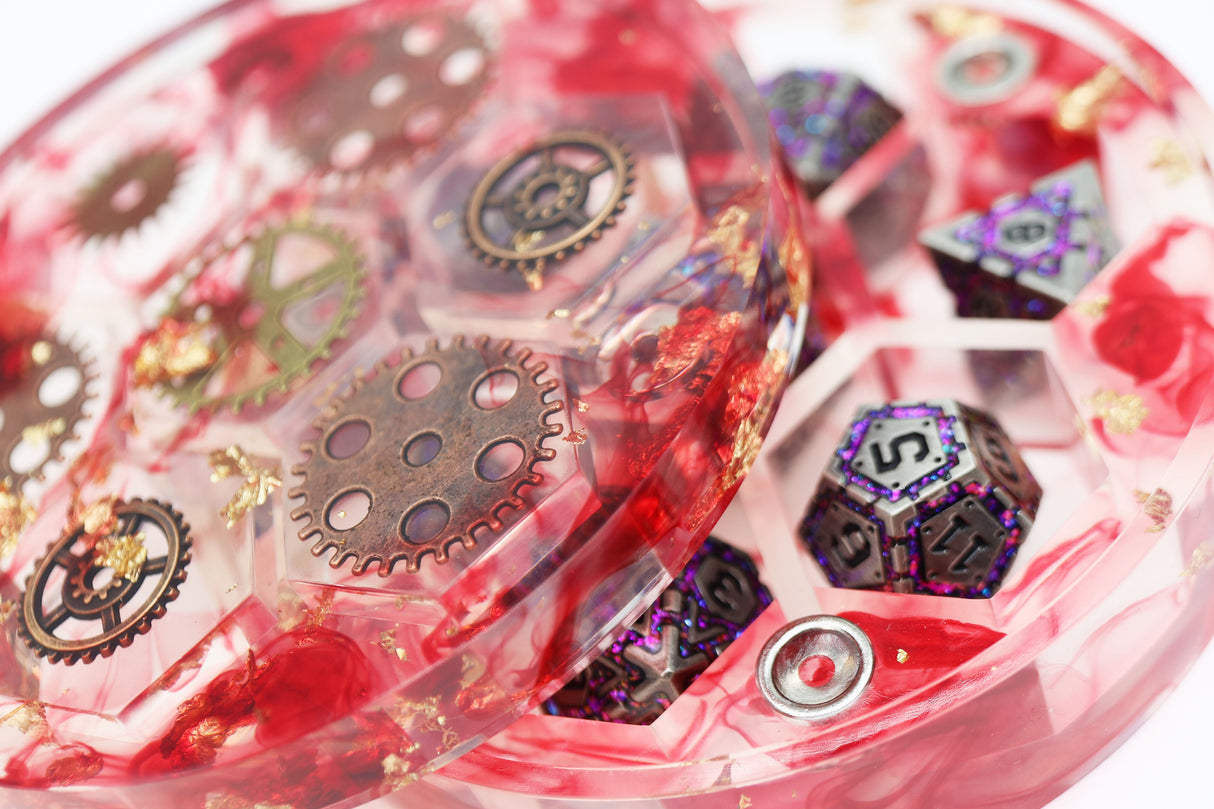 Sharp Edge Resin Dice Vault - Artificer's Cache Dice Box Foam Brain Games