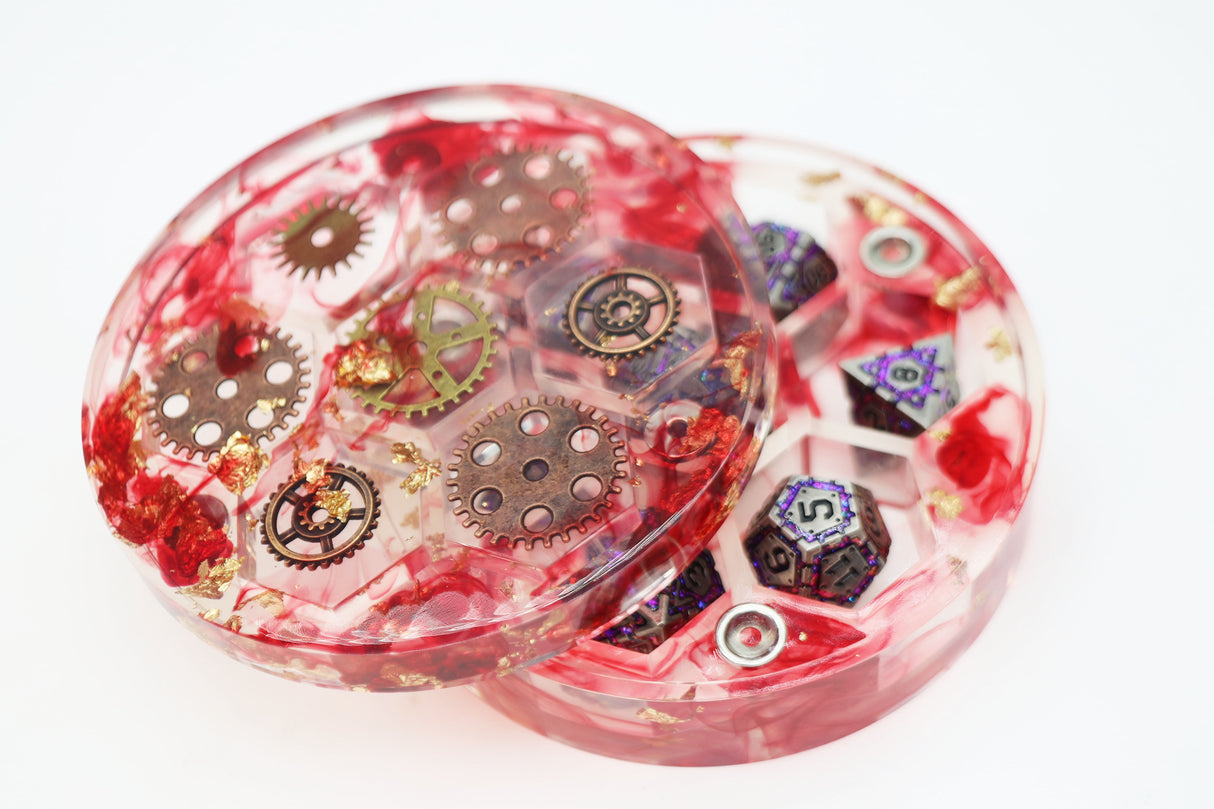 Sharp Edge Resin Dice Vault - Artificer's Cache Dice Box Foam Brain Games