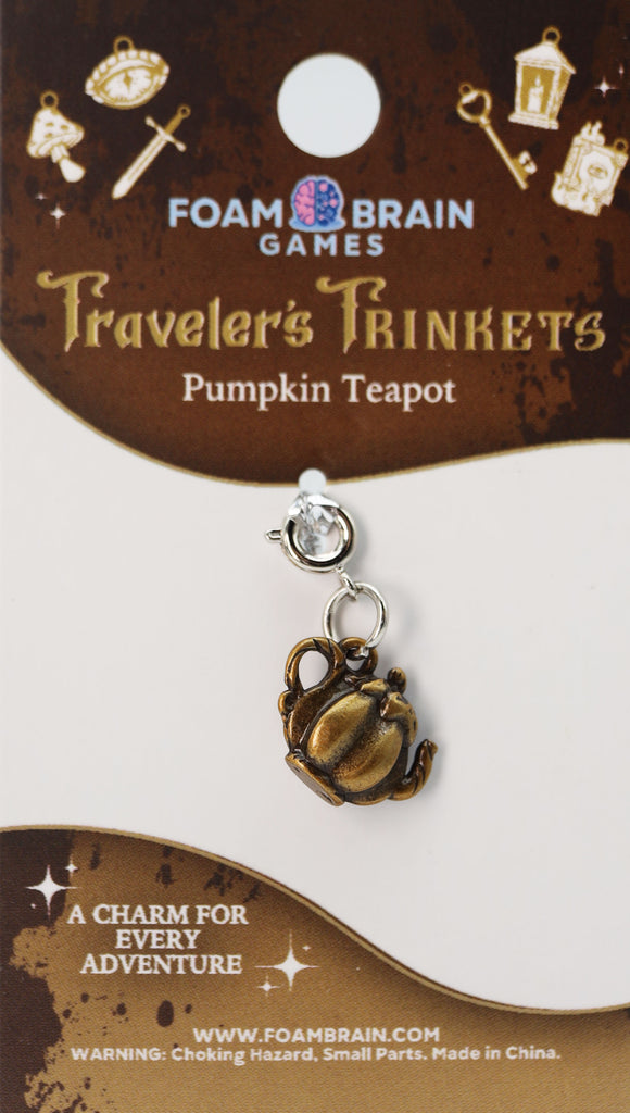 Traveler's Trinkets: Pumpkin Teapot Charm Jewelry Foam Brain Games