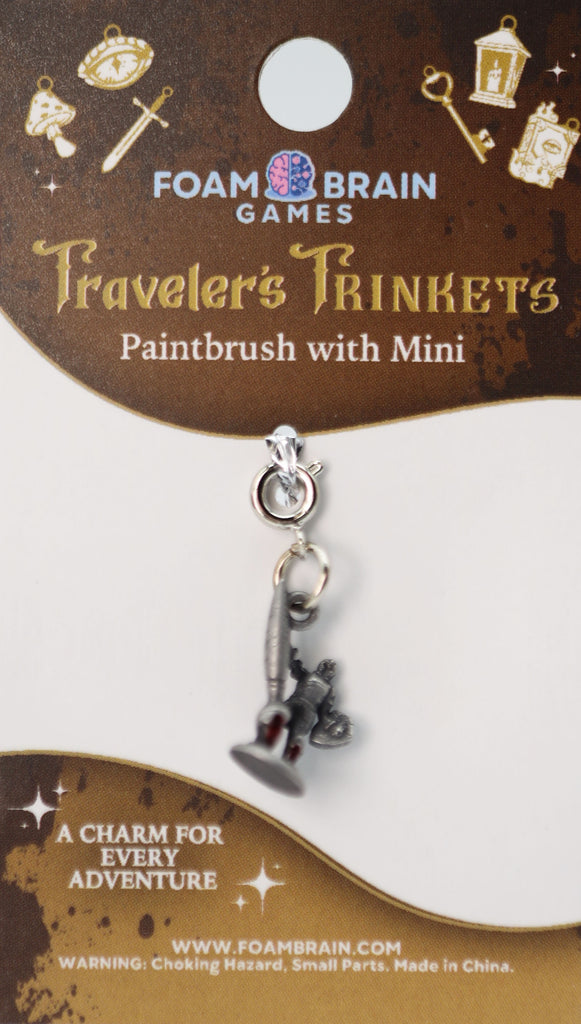 Traveler's Trinkets: Paintbrush with Mini Charm Jewelry Foam Brain Games