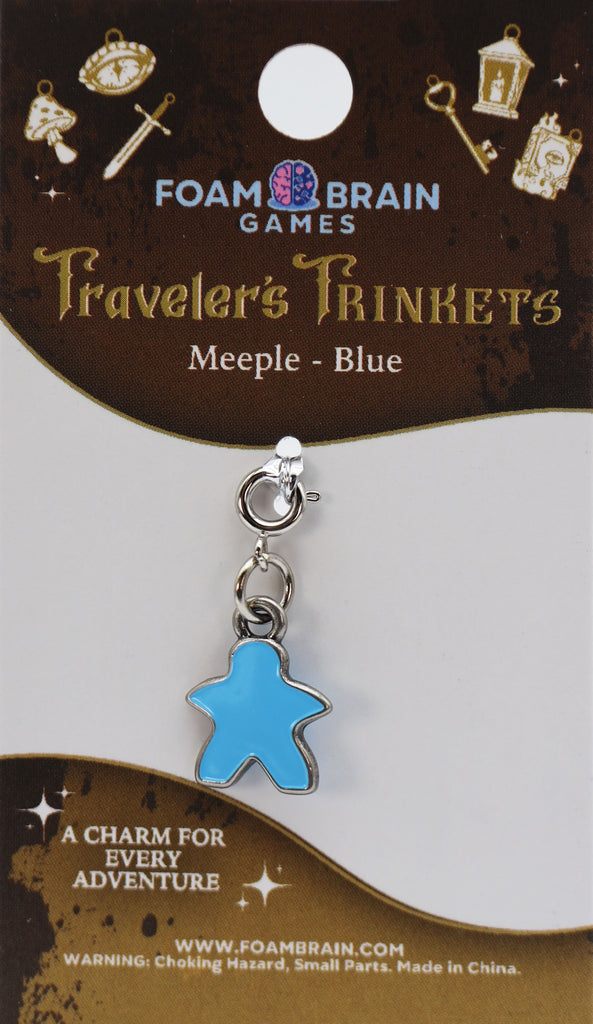 Traveler's Trinkets: Meeple - Blue Charm Jewelry Foam Brain Games